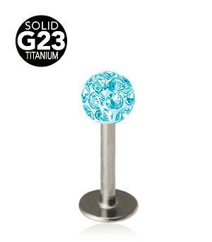 1.2mm Labret Titan Crystal Kula 4mm