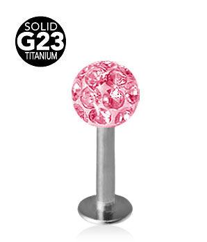 1.6mm Labret Titan Crystal Kula 6mm