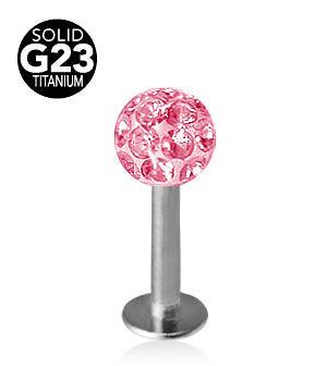 1.6mm Labret Titan Crystal Kula 5mm