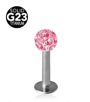 1.6mm Labret Titan Crystal Kula 4mm