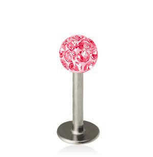 1.2mm Labret Crystal Kula 4mm