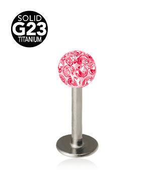 1.2mm Labret Titan Crystal Kula 4mm