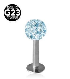 1.6mm Labret Titan Crystal Kula 5mm