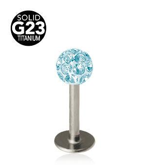 1.2mm Labret Titan Crystal Kula 4mm