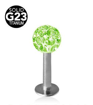 1.6mm Labret Titan Crystal Kula 5mm