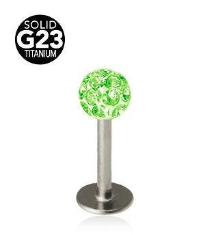 1.2mm Labret Titan Crystal Kula 4mm