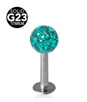 1.6mm Labret Titan Crystal Kula 6mm