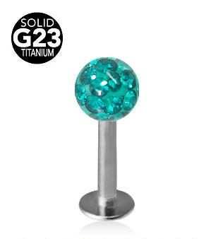 1.6mm Labret Titan Crystal Kula 5mm