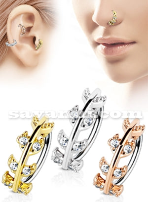 Piercing Ring Blad Zirkon