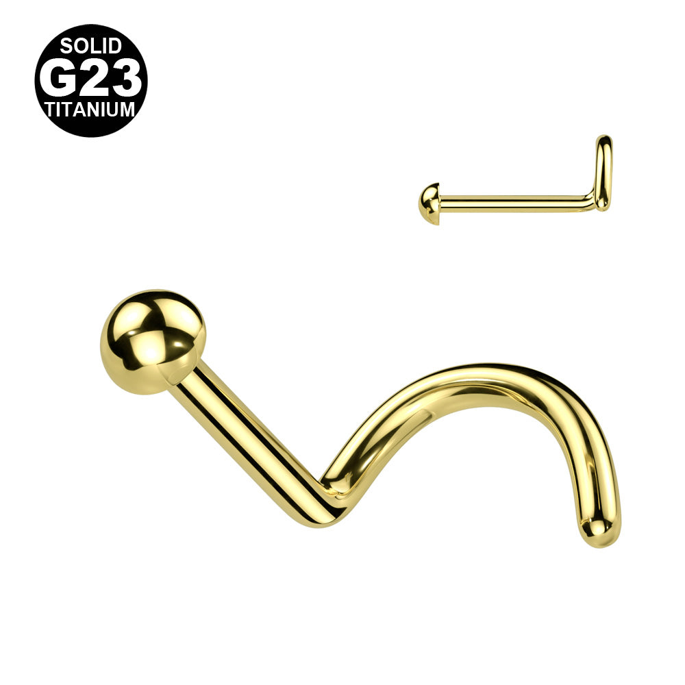 Kullanvärinen titaaninen nenäkoru