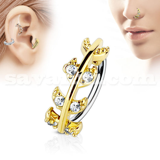 Piercing Ring Blad Zirkon