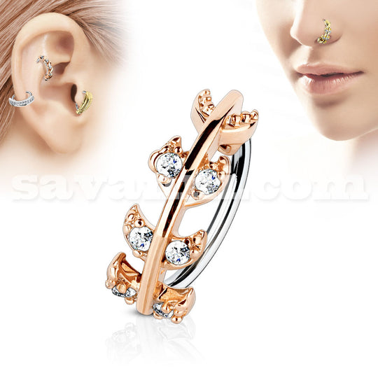 Piercing Ring Blad Zirkon