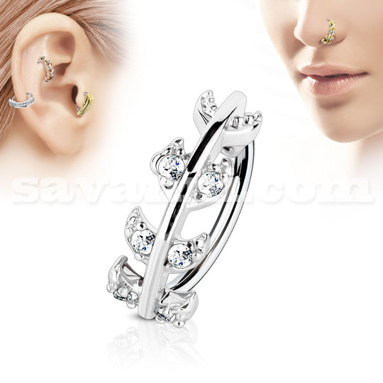 Piercing Ring Blad Zirkon