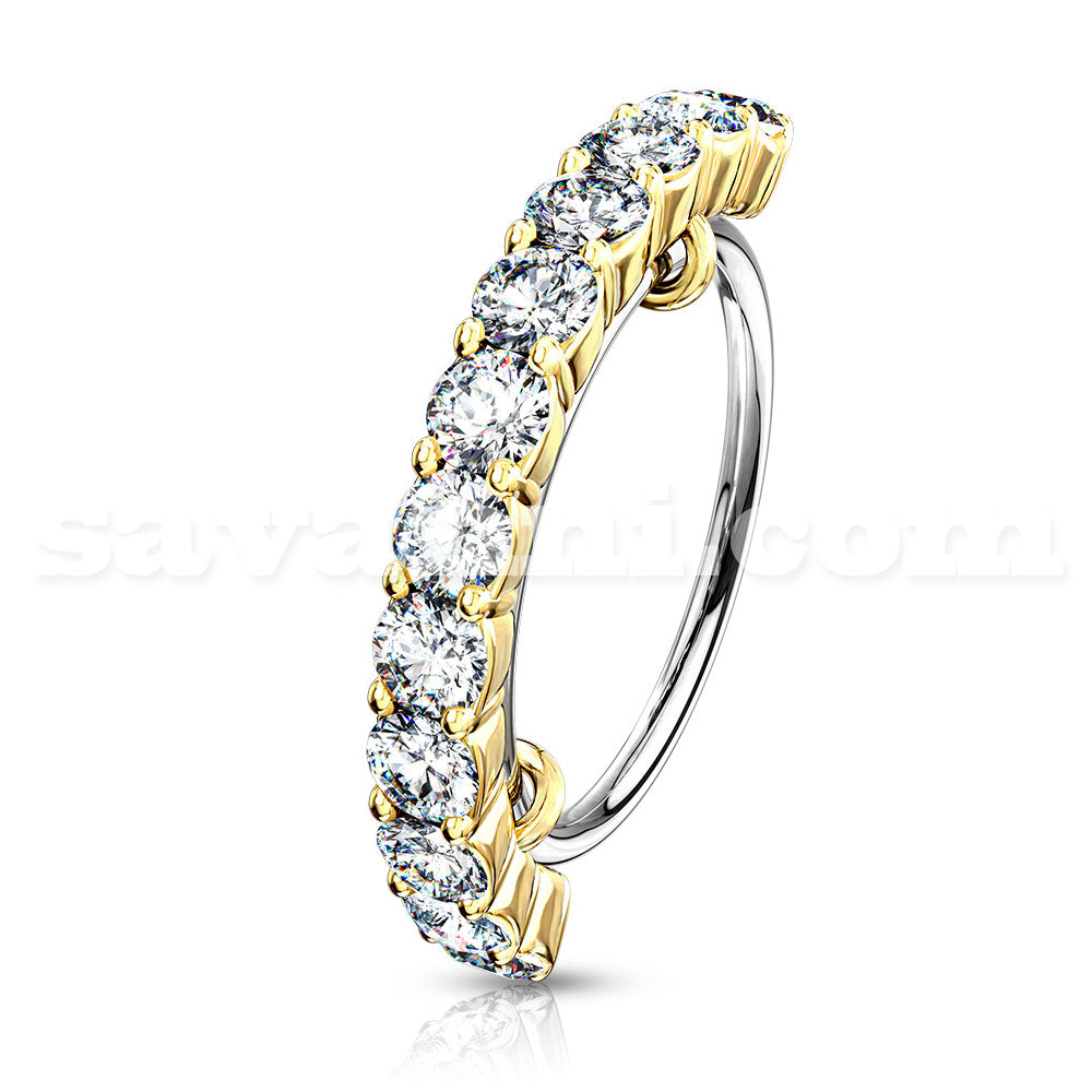 0.8mm Piercingring Zircon Line