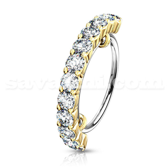 0.8mm Piercingring Zircon Line