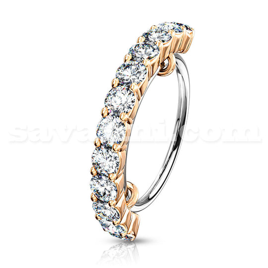 0.8mm Piercingring Zircon Line