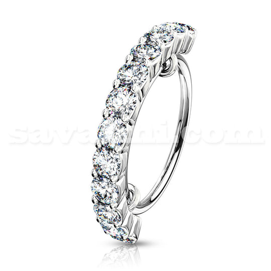 0.8mm Piercingring Zircon Line