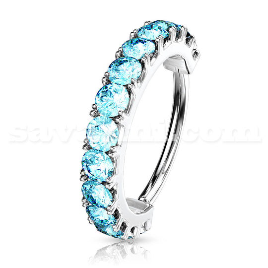 Färgrik Piercingring Zircon