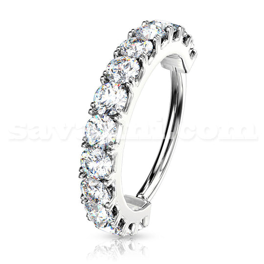 Färgrik Piercingring Zircon