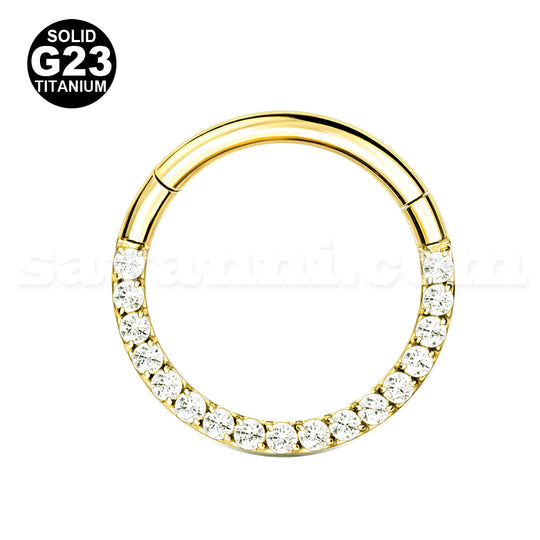 1.2mm Titaani Clicker Zircon Paved Front
