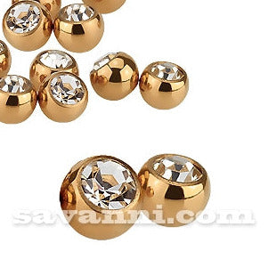 1.2mm Smyckeskomponent Roseguldfärgad Kula med Strass