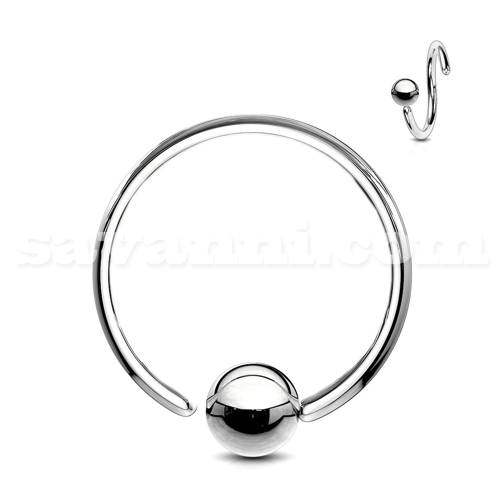 0.6mm Ohut Lävistysrengas Kiinteä Pallo