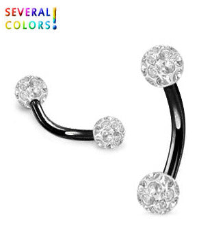 Svart 1.2mm Bananabell Crystal Kulor 3mm
