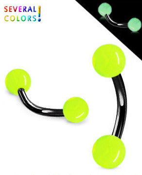 Svart 1.2mm Bananabell Lyser I Mörkret Kulor 4mm