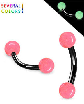 Svart 1.2mm Bananabell Lyser I Mörkret Kulor 3mm