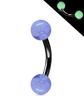 Svart 1.2mm Bananabell Lyser I Mörkret Kulor 4mm