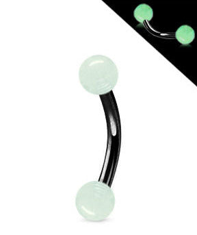 Svart 1.2mm Bananabell Lyser I Mörkret Kulor 3mm