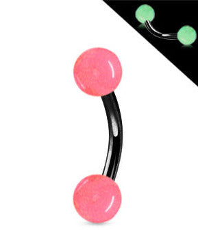 Svart 1.2mm Bananabell Lyser I Mörkret Kulor 4mm