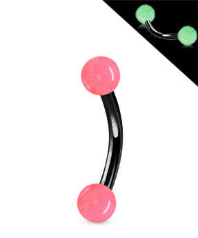 Svart 1.2mm Bananabell Lyser I Mörkret Kulor 3mm