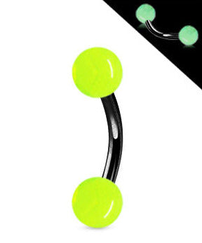 Svart 1.2mm Bananabell Lyser I Mörkret Kulor 4mm