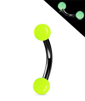 Svart 1.2mm Bananabell Lyser I Mörkret Kulor 3mm