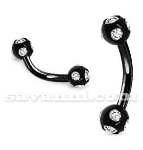 1.2mm Svart Bananabell "Tiffany Cut"