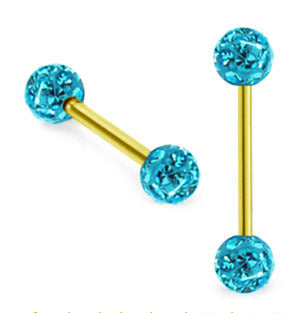 Kullanvärinen barbell crystals