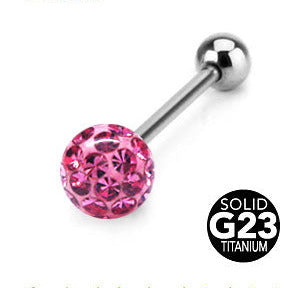 Barbell titanium crystal