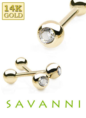Tungsmycke Guld 14K Strass