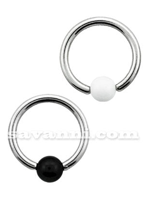 1.2mm BCR Ring av Kirurgiskt Stål med Akrylkula