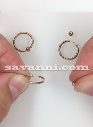 1.0mm Tunn BCR Ring Rose Gold