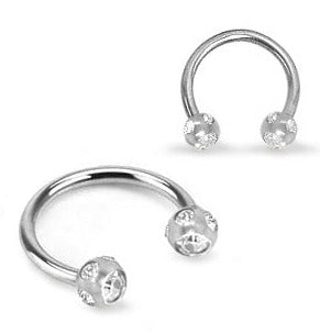 1.2mm Hästskobarbell "Tiffany Cut"