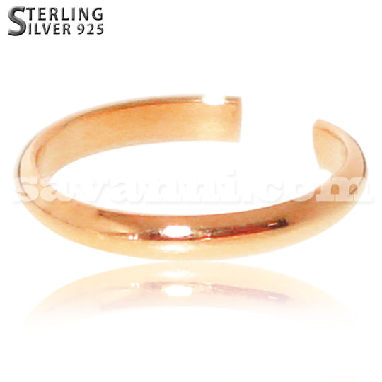 Ohut Sileä Feikkirengas Hopea