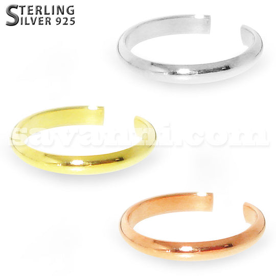 Ohut Sileä Feikkirengas Hopea