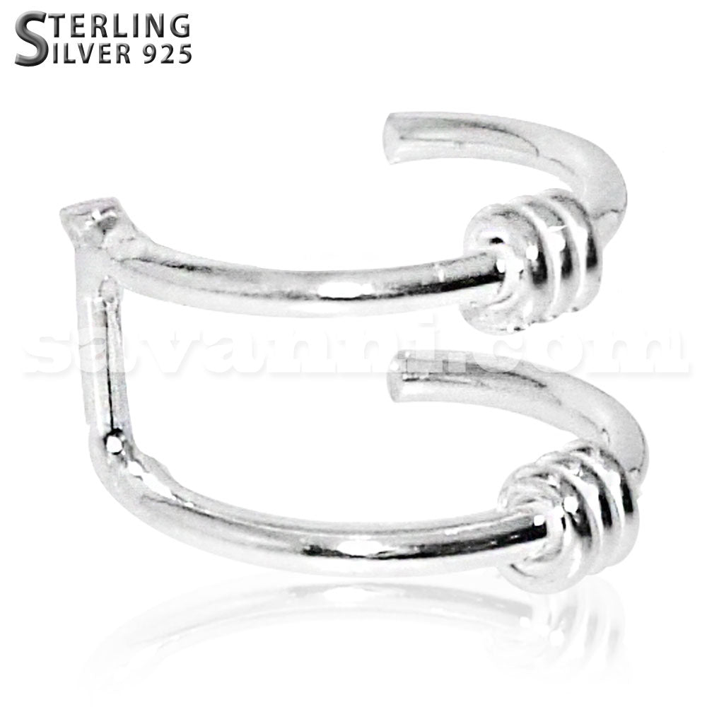 Silver Fake Helix Piercing Taggtråd
