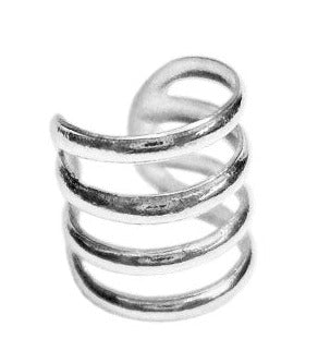Silver Fyrdubbel Fake Ring Helix