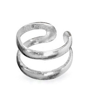 Silver Dubbel Fake Ring Helix