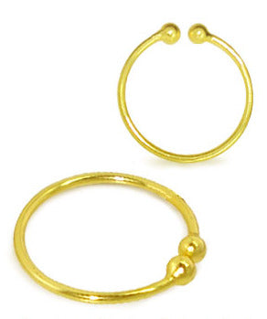 Guldfärgad Slät Fake Ring Silver