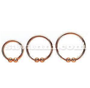 Roséguldfärgad Slät Fake Ring Silver