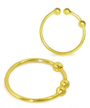 Guldfärgad Fake Ring av Silver med Kula
